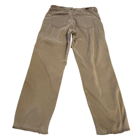 KUT from the Kloth Olive Green Crop Straight Leg Raw Hem Pants Size 6 - Picture 2 of 8